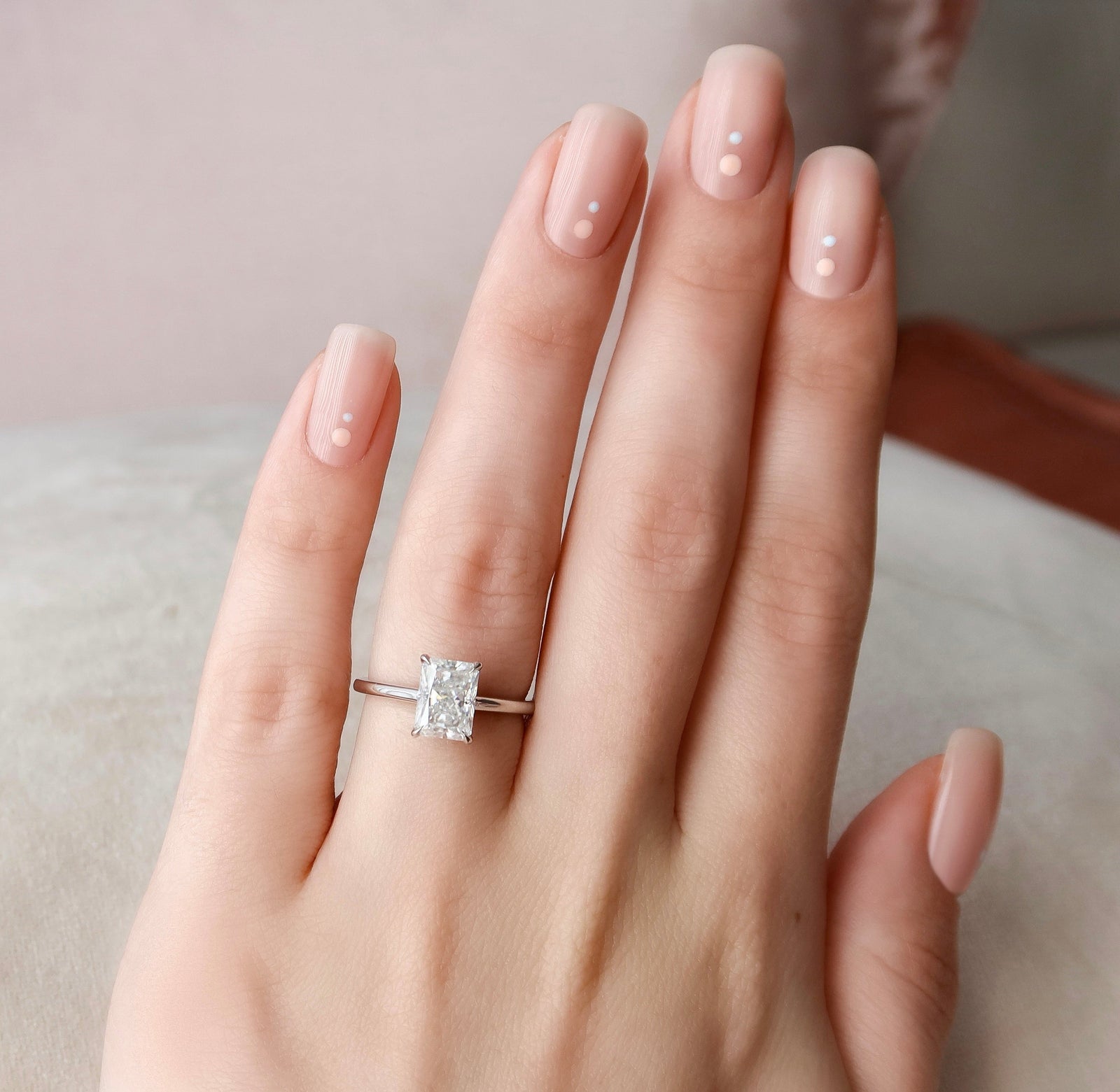 2.0 - 4.0  CT Radiant Cut CVD Diamond Hidden Halo Engagement Ring
