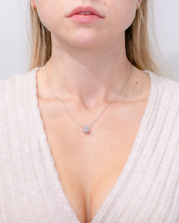 2.14ct F-VS1 Round Lab Diamond Pendant