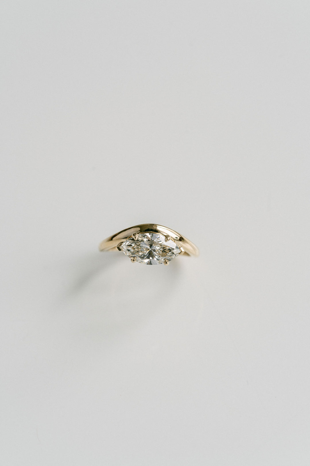1.50CT-2.50CT East West Marquise Cut Diamond Unique Solitaire Engagement Ring