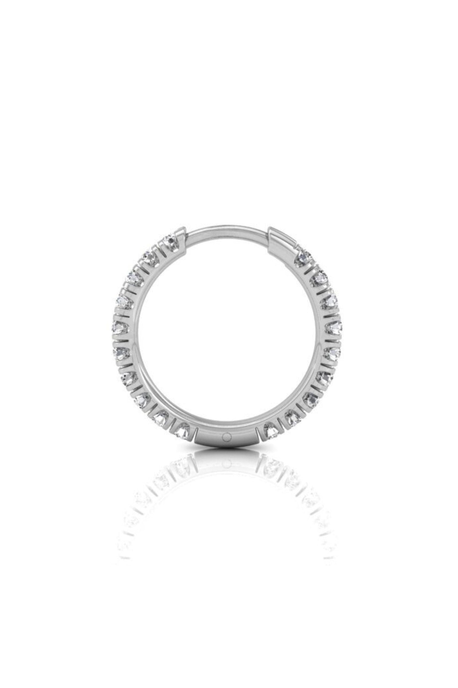 Round Cut Moissanite Diamond Hoops Earrings for Her
