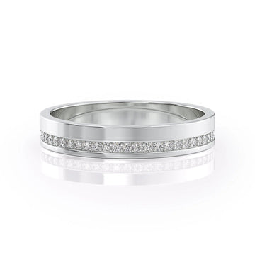 0.3ct Round Cut Moissanite Men's Wedding Band