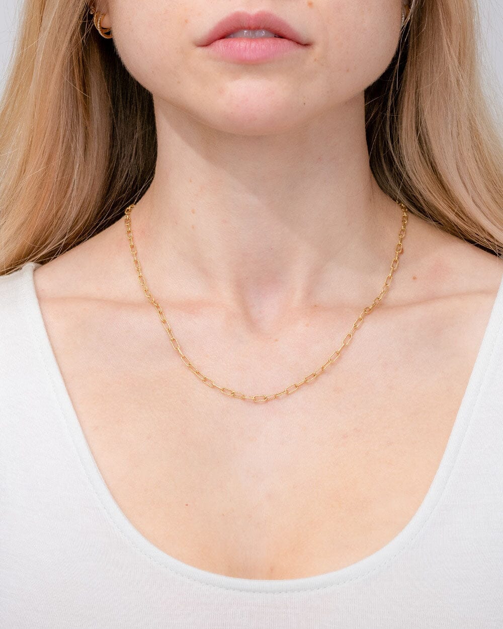 3mm Fancy Beaded Paperclip Necklace
