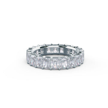 Radiant Cut DE-VS1 Lab Grown Diamond Full Eternity Wedding Band