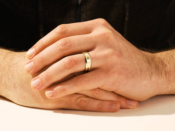 7.0mm Milgrain & Beveled Edge Wedding Band For Him