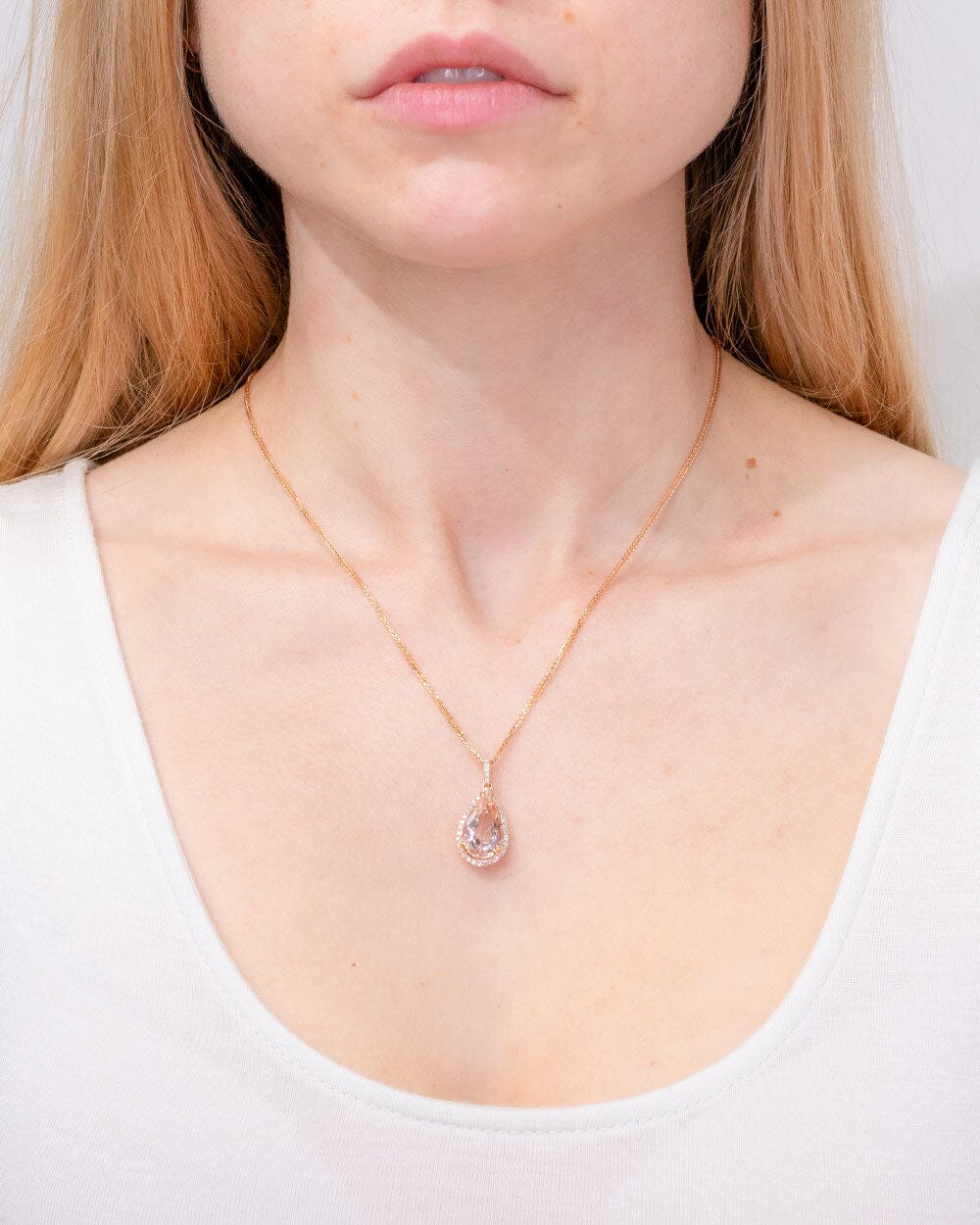 4.04ct Morganite Pendant Necklace