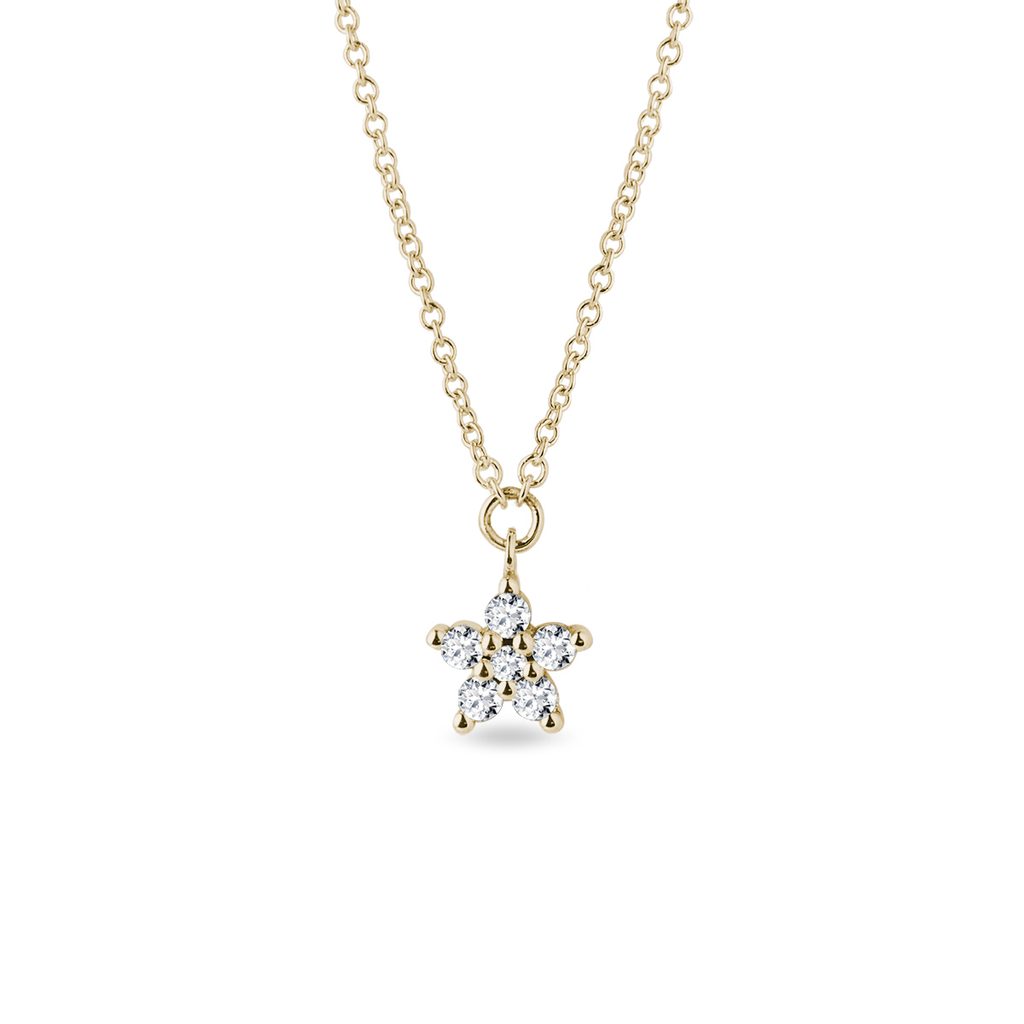 0.10 TCW Round Moissanite Diamond Star Pendent Necklace