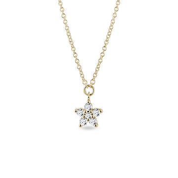 0.10 TCW Round Moissanite Diamond Star Pendent Necklace