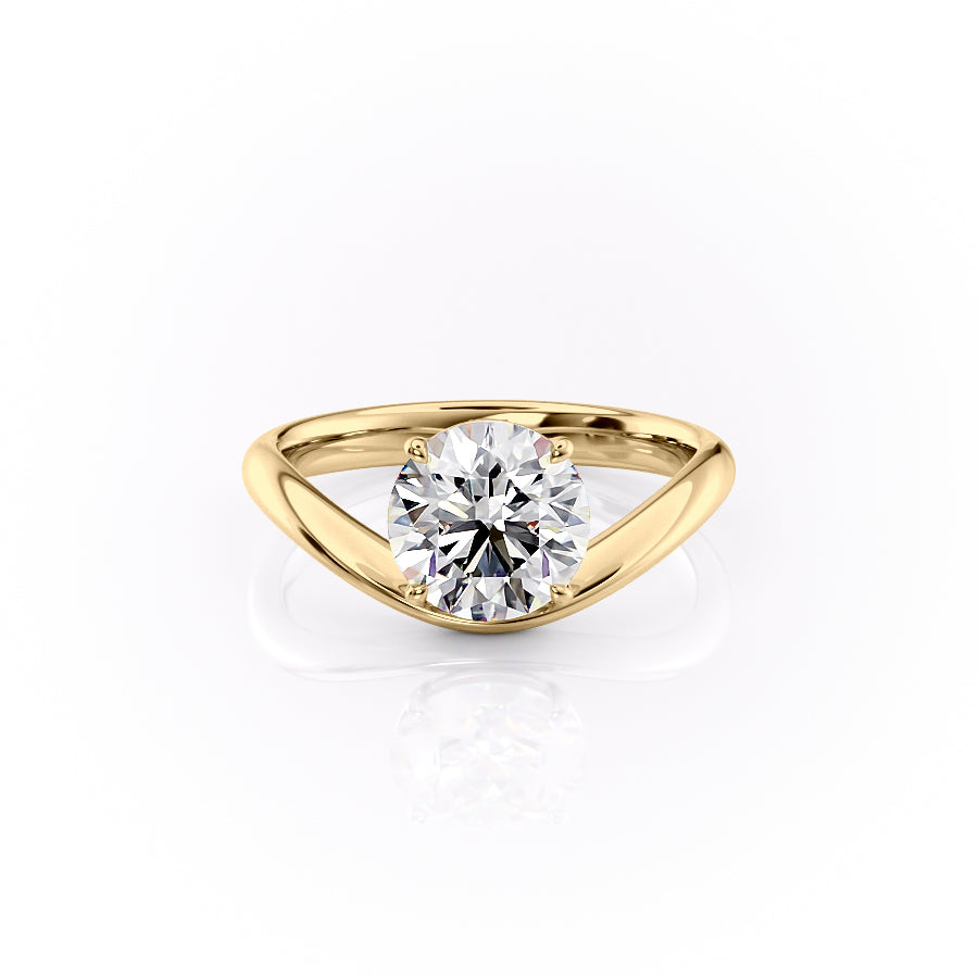 1.50CT-2.50CT Round Cut Moissanite Diamond Unique Engagement Ring