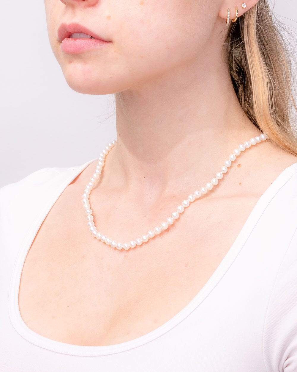 5mm White Pearl Necklace