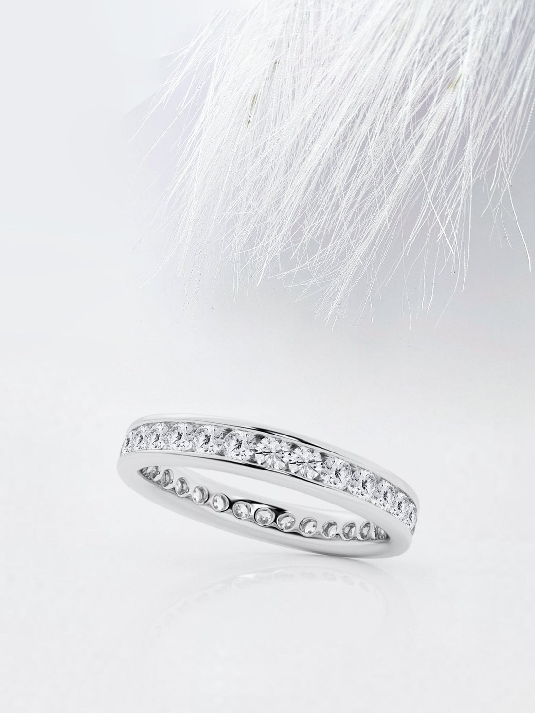 Round FG-VS2 Lab Grown Diamond Channel Set Wedding Band