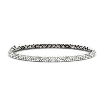 Three Row 2.63 ctw Round Diamond Bracelet Pave Set for Women