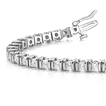 3.00 ctw Round Diamond Bar Set Tennis Bracelet for Women