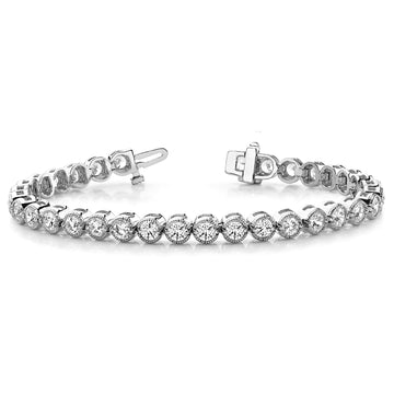 Celestial Bezel Set 5.75 ctw Round Diamond Tennis Bracelet for Women