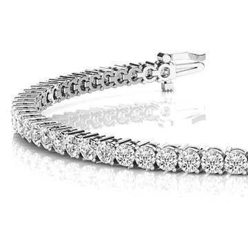 5.0 ctw Round Diamond Tennis Bracelet Two Prong Set for Women