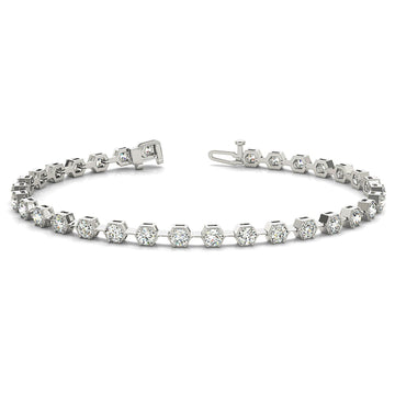 1.60 ctw Round Diamond Tennis Bracelet Pave Set for Women