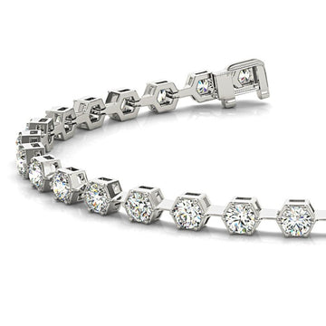 1.60 ctw Round Diamond Tennis Bracelet Pave Set for Women