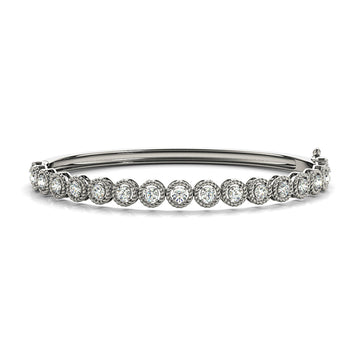 Halo 1.75 ctw Diamond Bangle Bracelet for Women