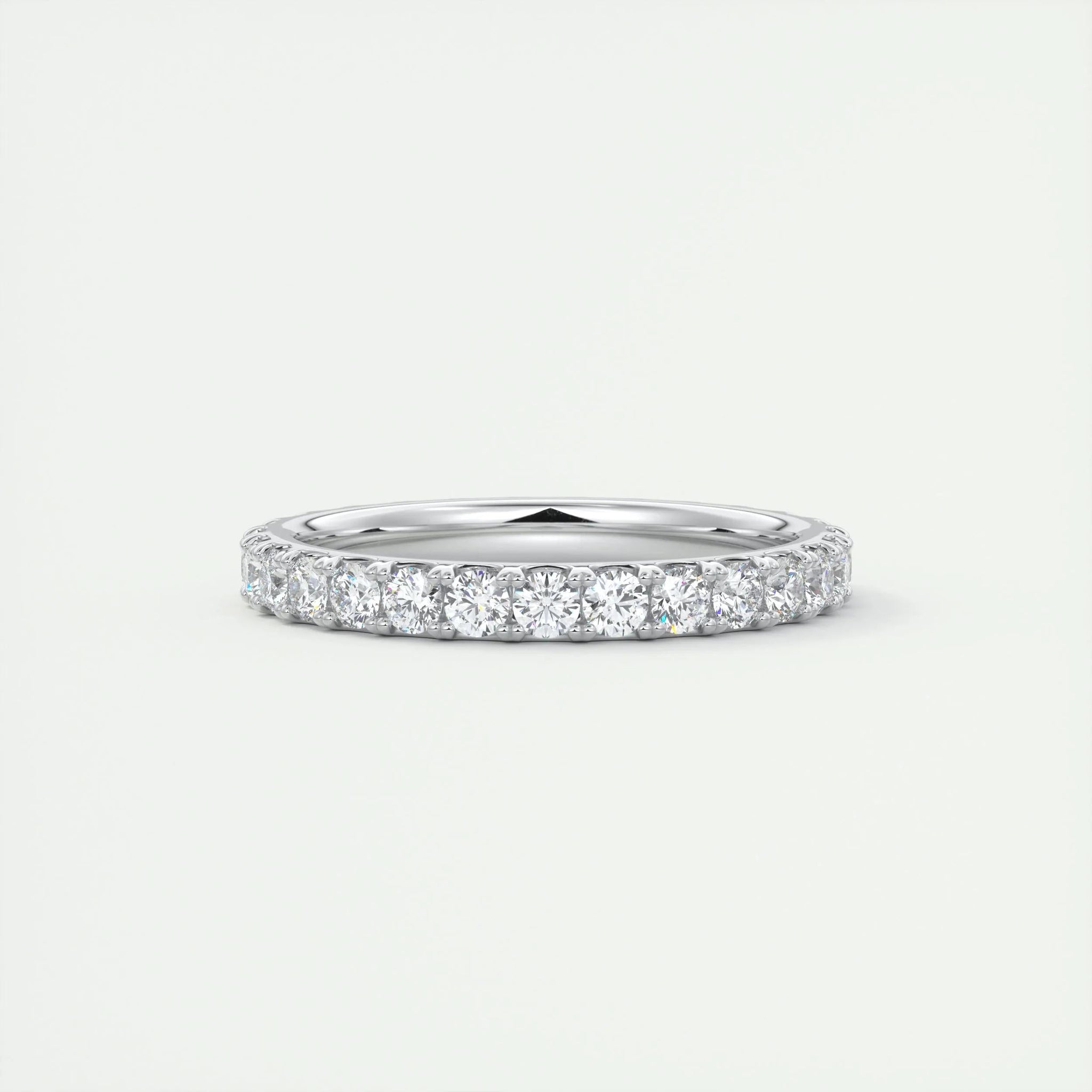 0.84 CT Round Full Eternity CVD EF/VVS Diamond Wedding Band