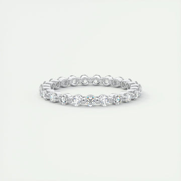 0.69 CT Round Full Eternity CVD EF/VVS Diamond Wedding Band