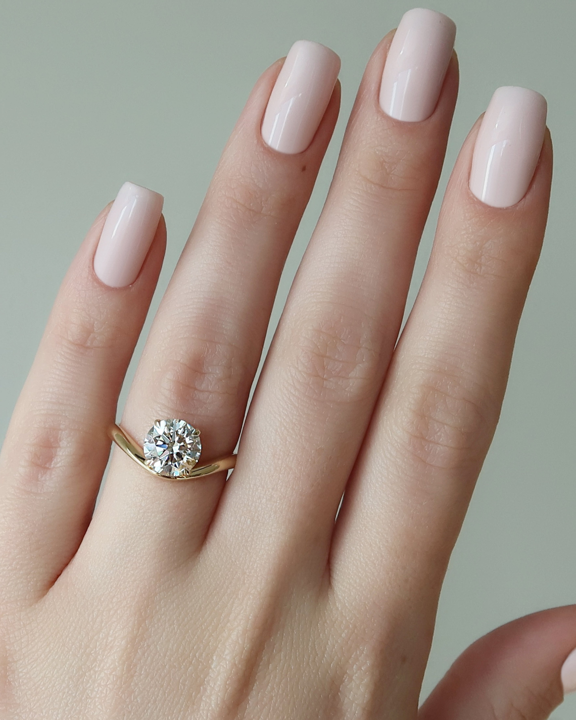 1.0 - 3.0 CT Round Cut CVD Diamond Solitaire Engagement Ring