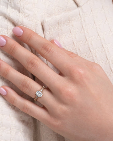 2.0 - 4.0 CT Elongated Cushion Cut CVD Diamond Vintage Engagement Ring