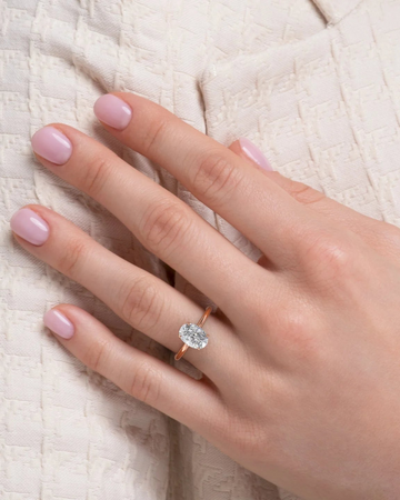 2.0 -4.0 CT Oval Cut CVD Diamond Solitaire Engagement Ring