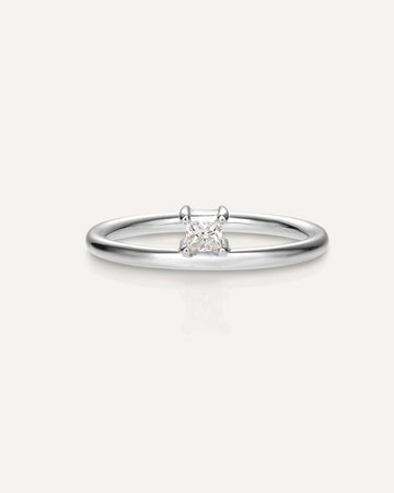 0.20 Carats Princess Cut CVD Diamond Solitaire Engagement Ring