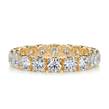 Round Club Moissanite Full Eternity Wedding Band