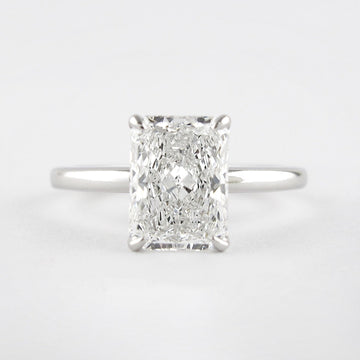 1.80CT Radiant Cut Moissanite Solitaire Engagement Ring