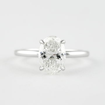 0.84CT Oval Cut Moissanite Solitaire Style Engagement Ring