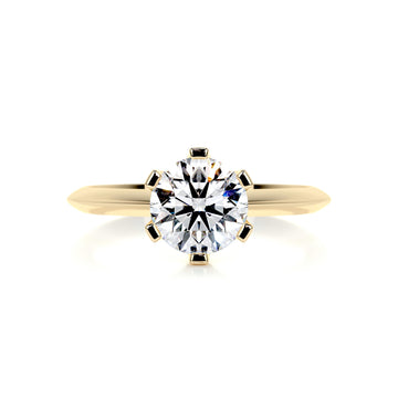 1.70 Carat Round Solitaire Moissanite Engagement Ring