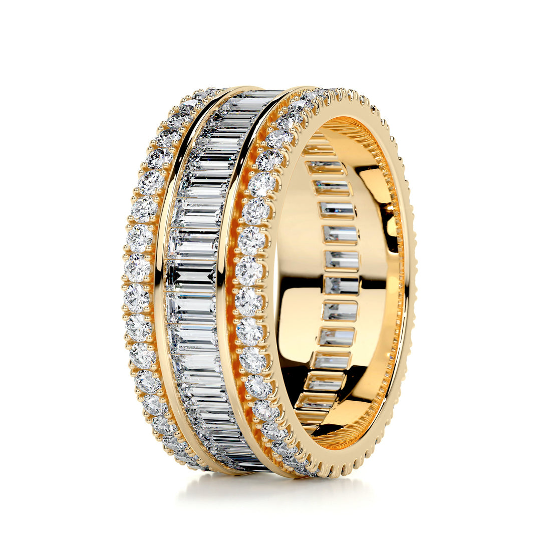 Full Eternity Round Baguette Wedding Band