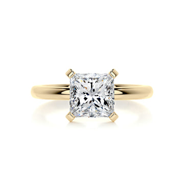 2.50 Carat Princess Solitaire Moissanite Engagement Ring