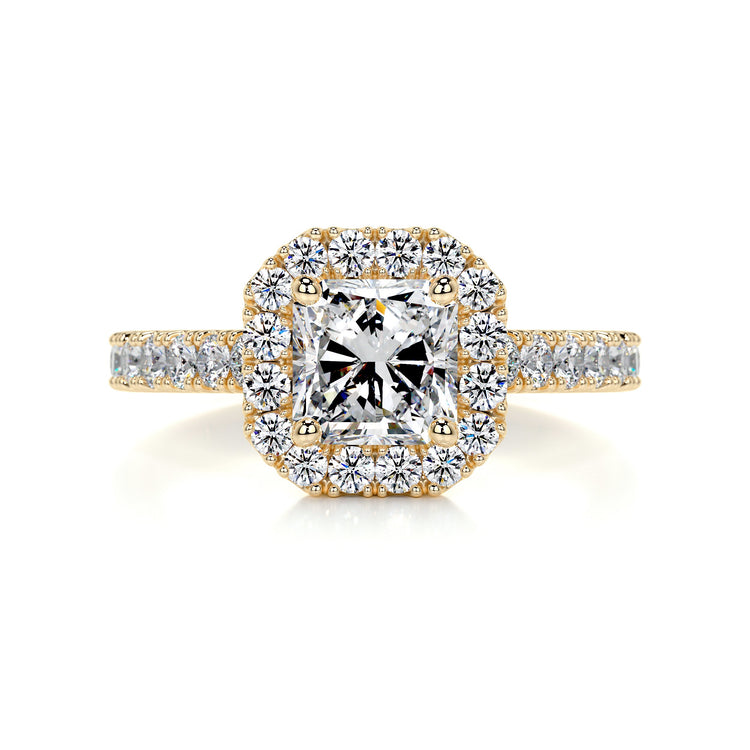 Radiant 3.5 Carat Moissanite Sterling Silver Ring main image 1