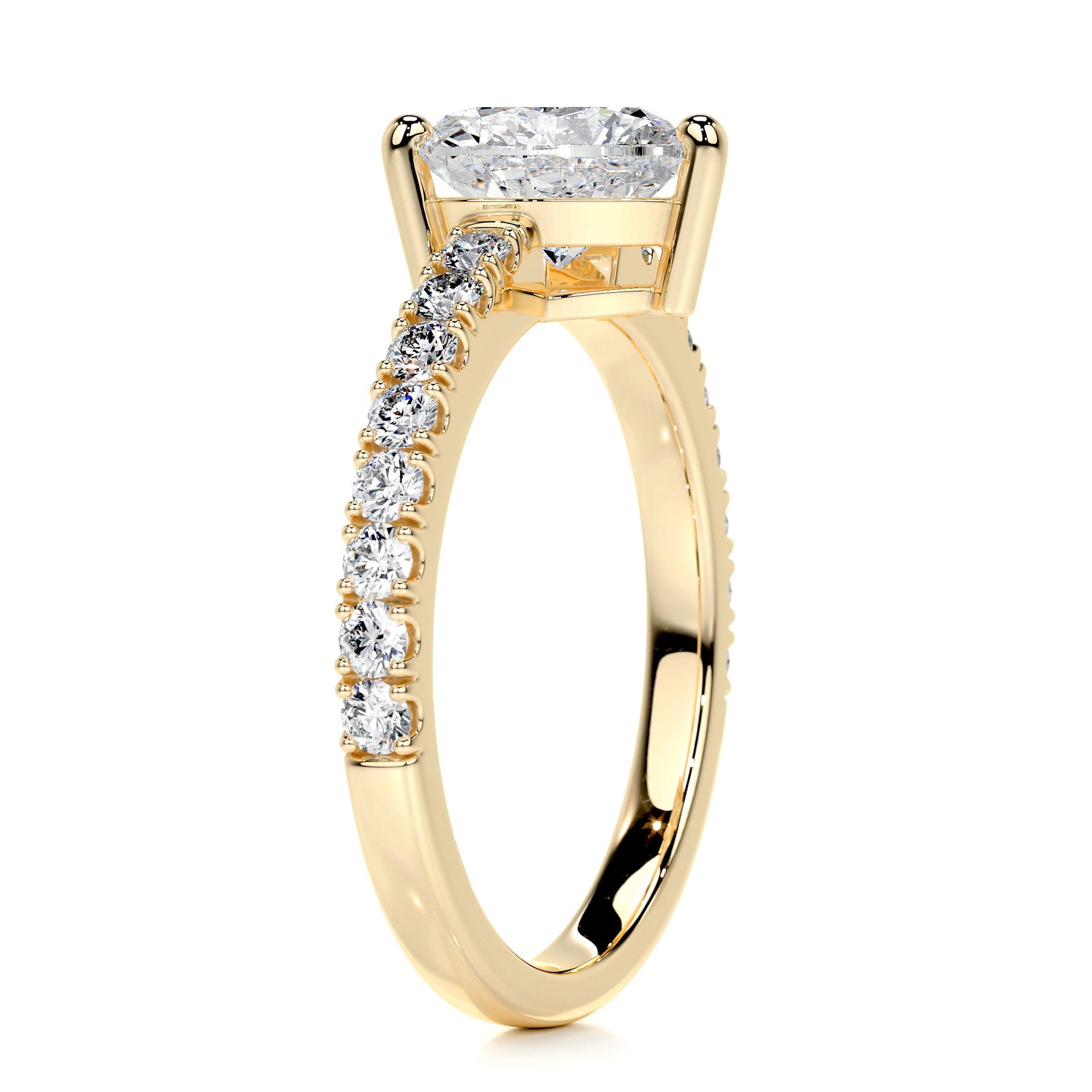 1.3 Carat · Heart Pave ·  Moissanite Engagement Ring