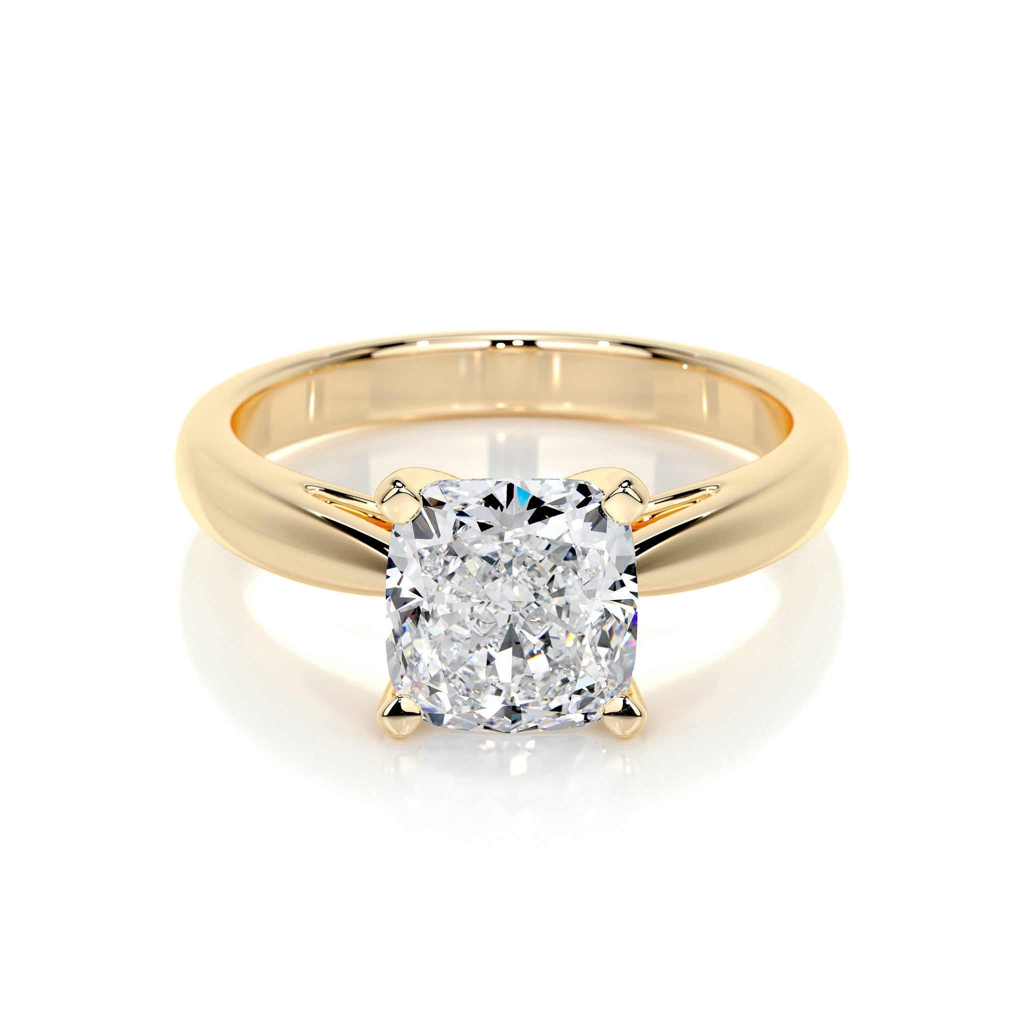 1.50 ct Cushion Solitaire Moissanite Engagement Ring