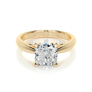 1.50 ct Cushion Solitaire Moissanite Engagement Ring