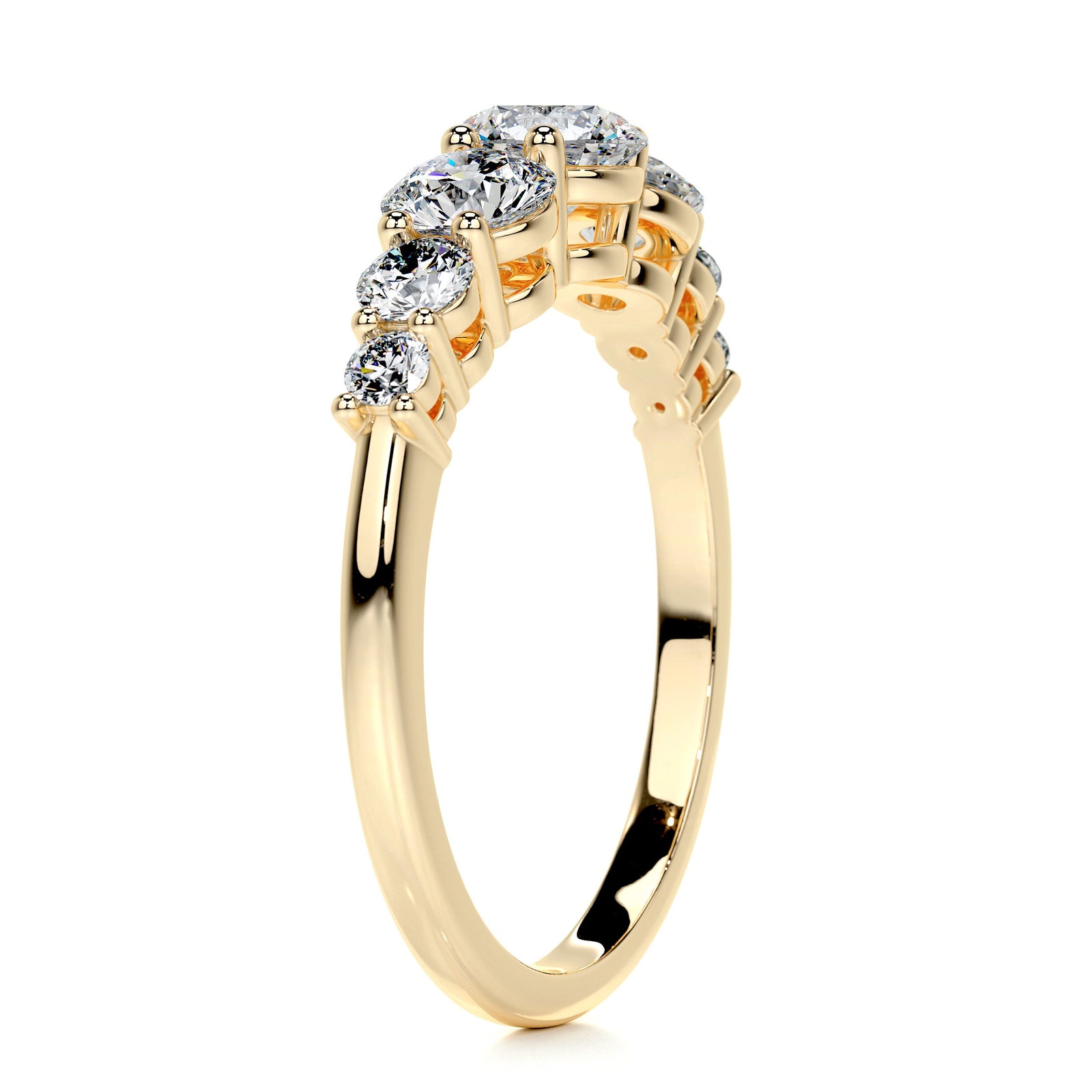 4.0 Carat Seven Brilliant Round Moissanite Engagement Ring