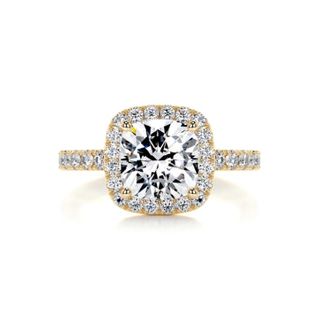 2.3 Carat Cushion Halo Moissanite  Engagement Ring