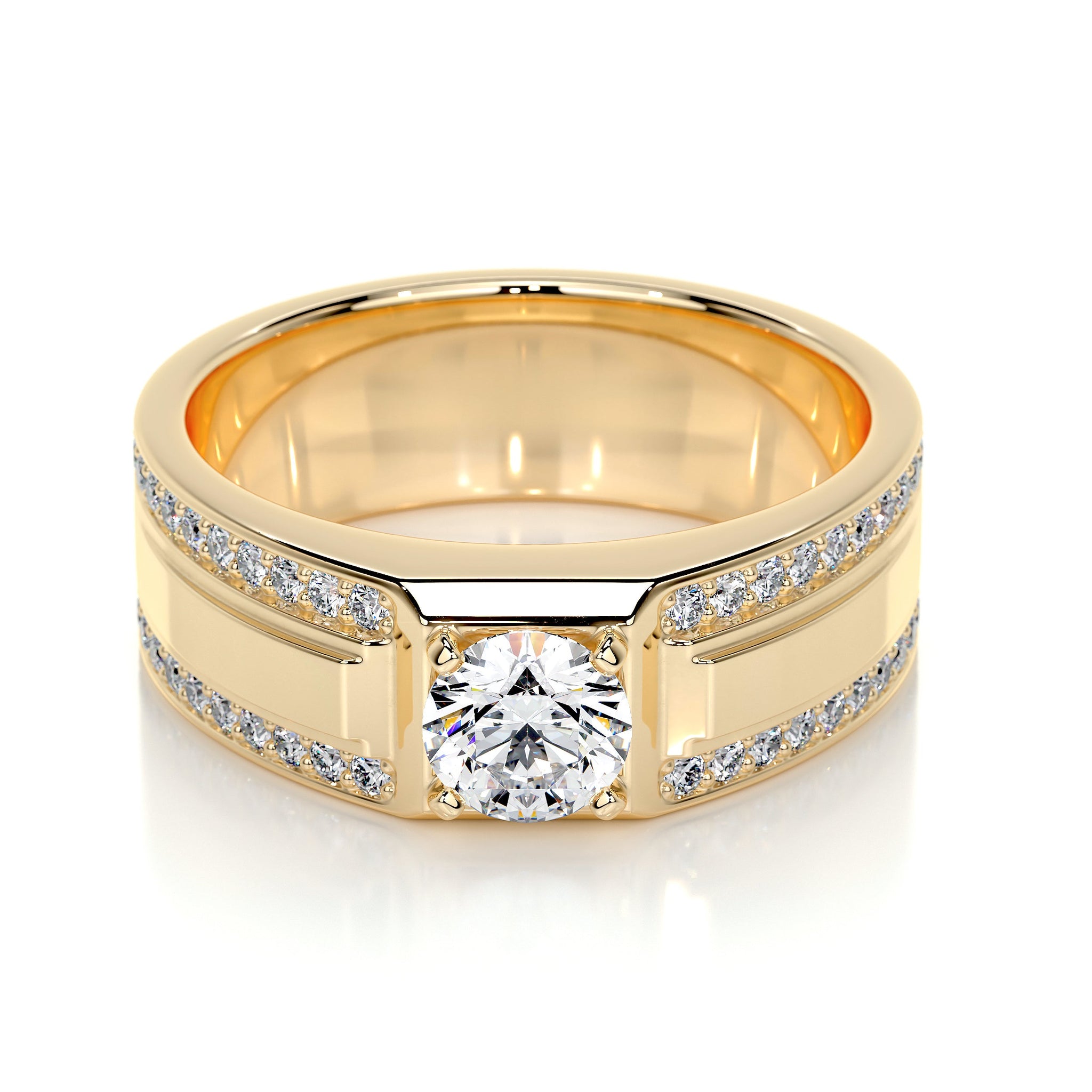 Special Thick Comfortable Moissanite Wedding Band