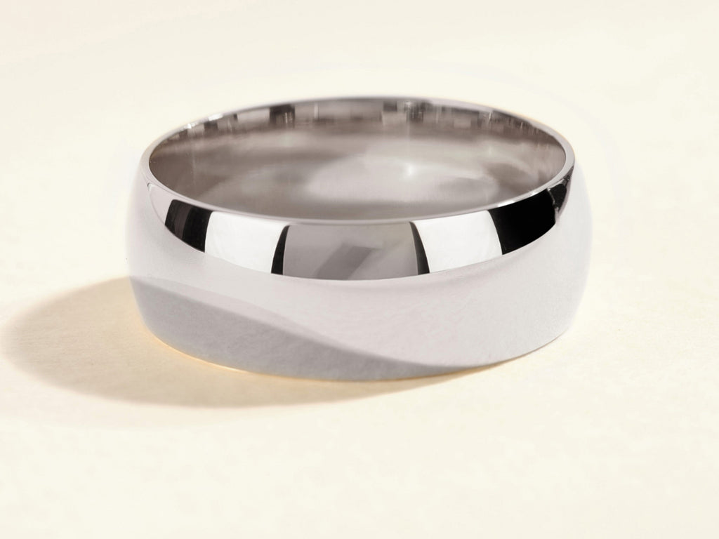 8mm Classic Dome Polished Men's Wedding Band