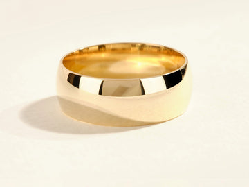 8mm Classic Dome Polished Men's Wedding Band