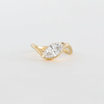 1.0CT-2.0CT Marquise Cut Moissanite Diamond Unique Engagement Ring