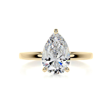 1.5 Carat Pear Moissanite Solitaire Engagement Ring