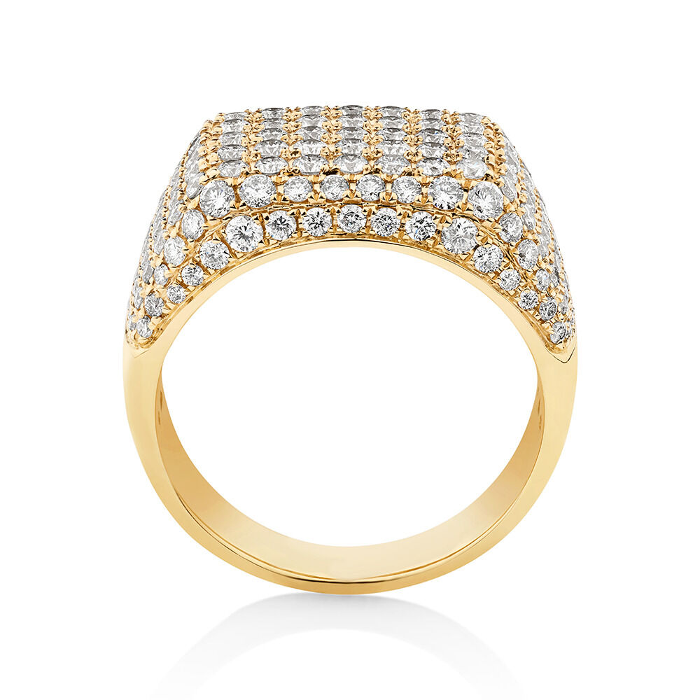 4.5mm Moissanite Diamond Men's Band In Yellow Gold