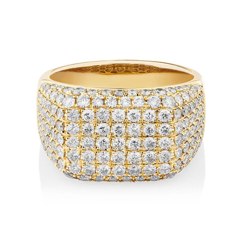 4.5mm Moissanite Diamond Men's Band In Yellow Gold