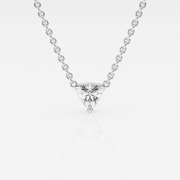 0.50 CT Trillion Moissanite Diamond Solitaire Necklace