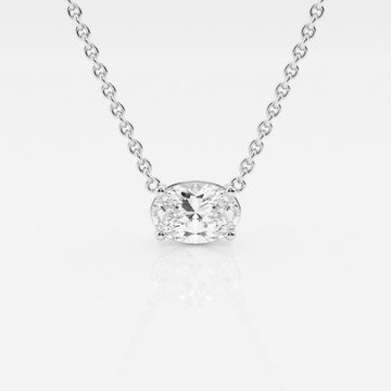 1.0 CT Oval Moissanite Diamond Solitaire Necklace