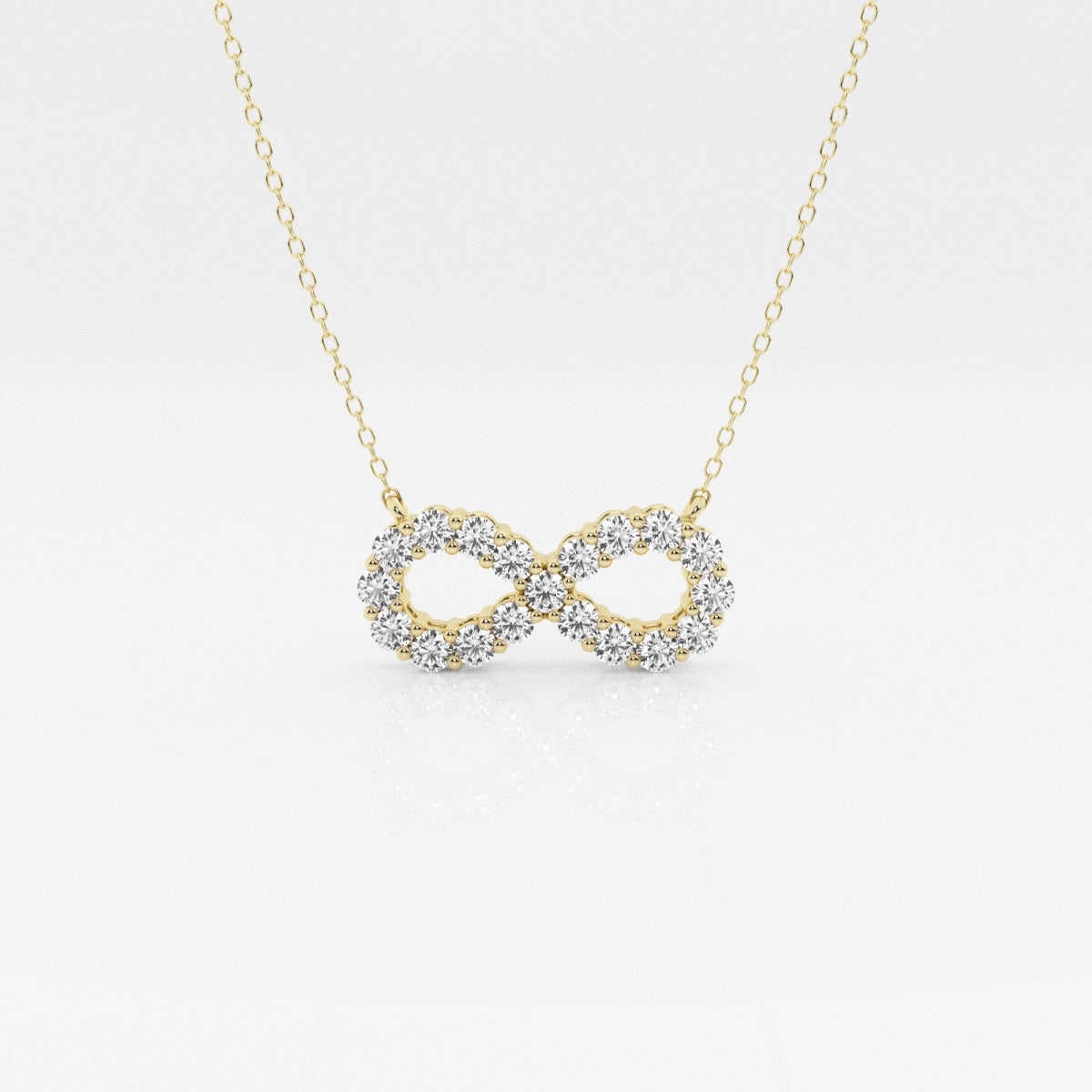 1.0 TCW Round Moissanite Diamond Infinity Necklace