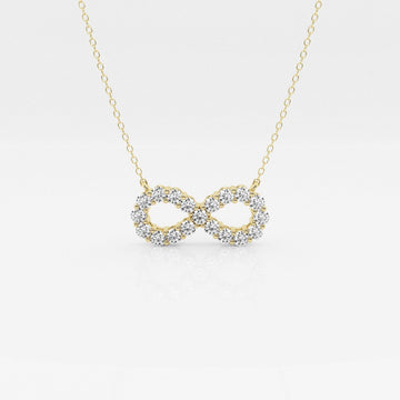 1.0 TCW Round Moissanite Diamond Infinity Necklace